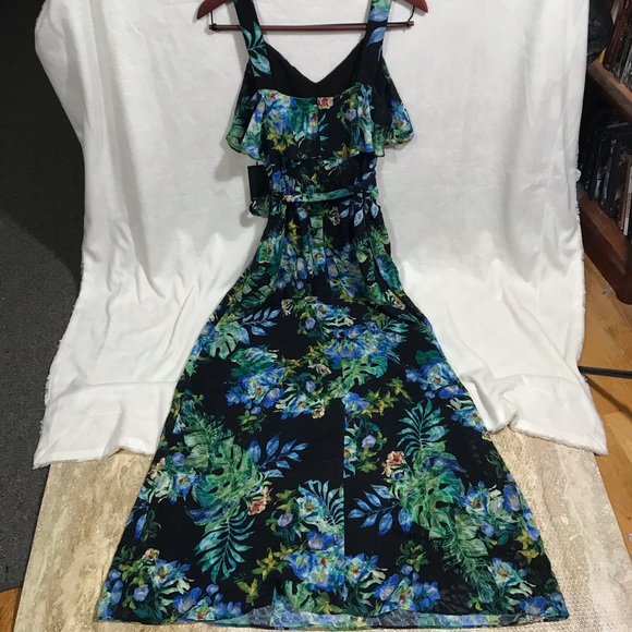 NWT Adrianna Papell Printed Burn Out Maxi Dress - Picture 5 of 8